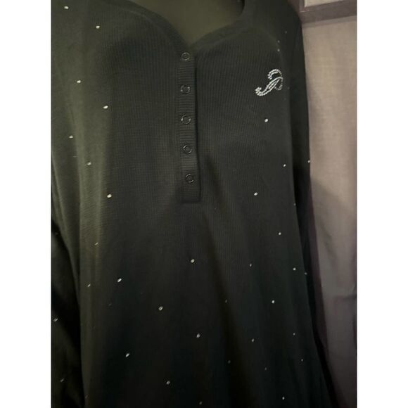 Nwt VS pink diamond/diamante bling rhinestone thermal sleep onesie - Picture 2 of 9